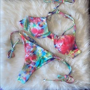 Tie Dye Underwire Bikini Set